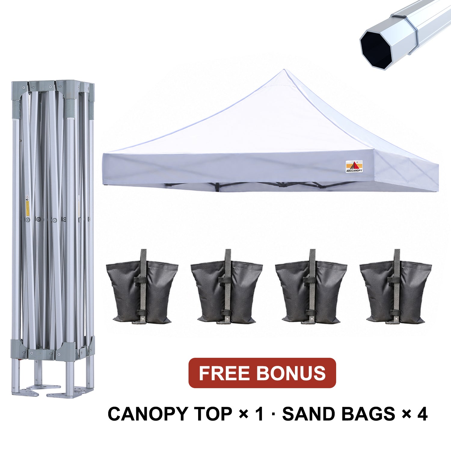 ABCCANOPY S4 Alpine Master Octagonal Aluminum Replacement Canopy Frame Only- 10x10, 10x15, 10x20