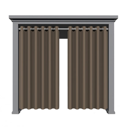 Waterproof Sun Blocking Patio Privacy Drapes with Grommets for Gazebo, Porch, Pergola, Cabana (1 Piece)