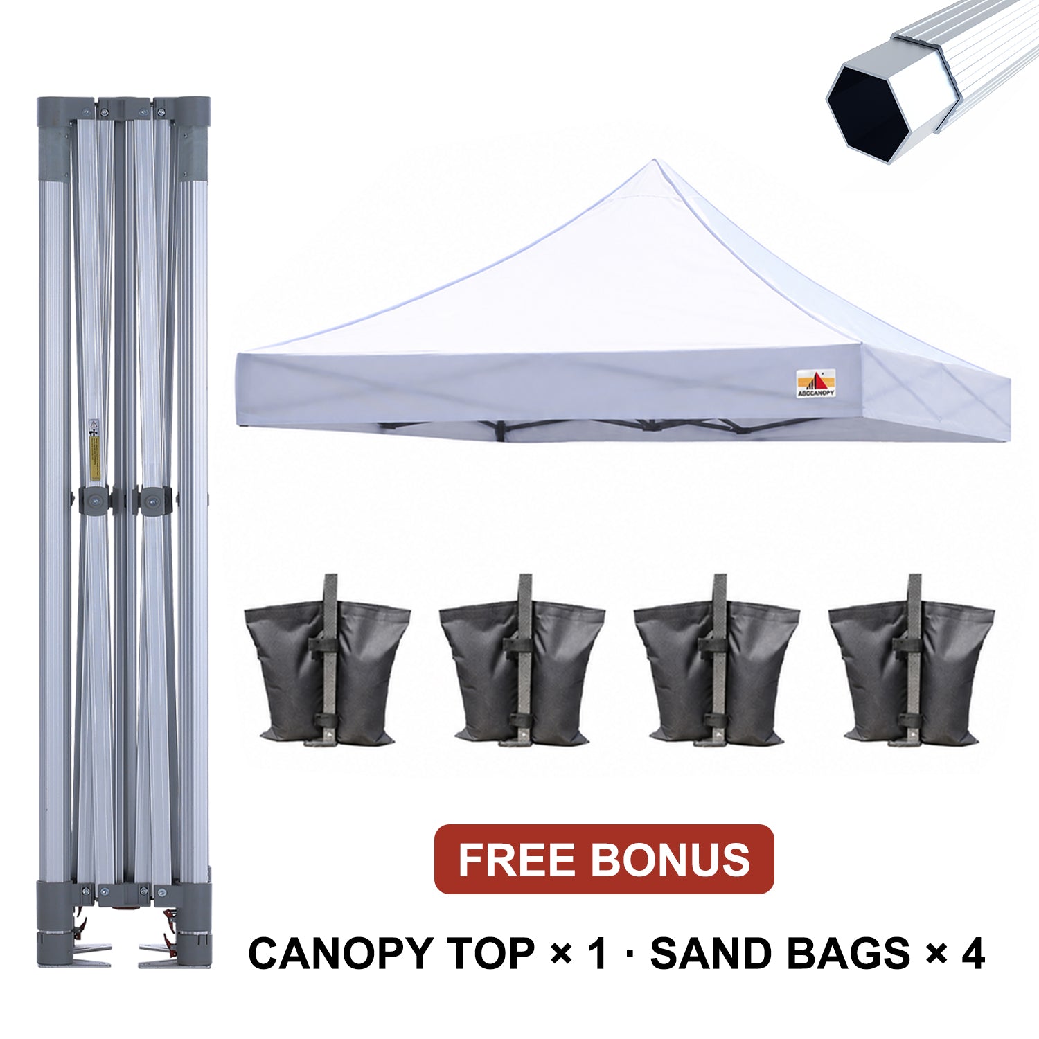 ABCCANOPY S3 BenchMark Brio Fort Aluminum Replacement Canopy Frame Only - 10x10, 10x15, 10x20