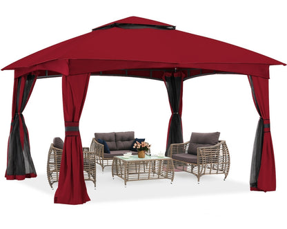 Double Soft-Top Patio Gazebo (Mesh Wall)