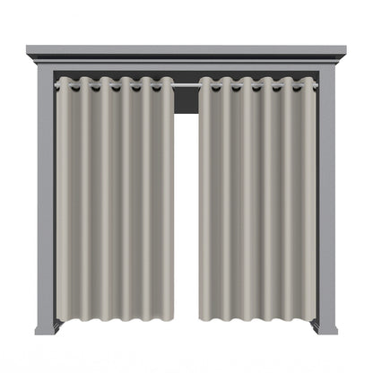 Waterproof Sun Blocking Patio Privacy Drapes with Grommets for Gazebo, Porch, Pergola, Cabana (1 Piece)