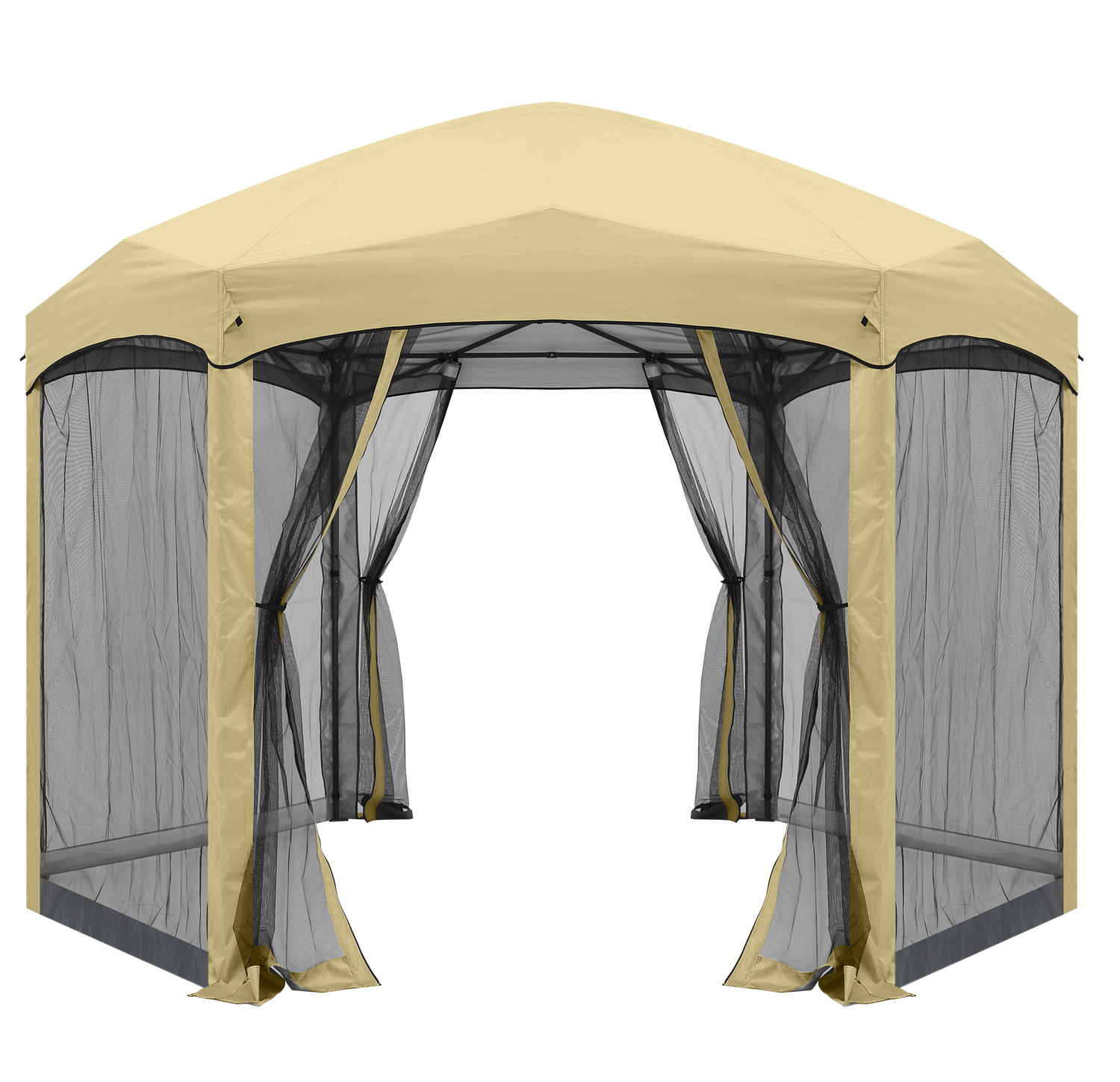 6 Sided Instant Screened Gazebo Outdoor Screen House Room