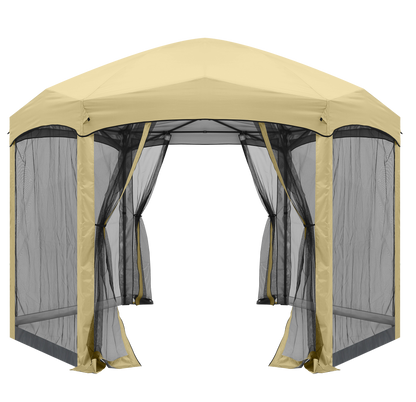 6 Sided Instant Screened Gazebo Outdoor Screen House Room