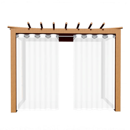 Waterproof Sun Blocking Patio Privacy Drapes with Grommets for Gazebo, Porch, Pergola, Cabana (1 Piece)