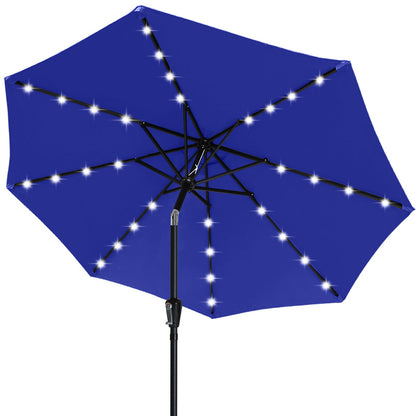 [SALE] Outdoor Solar Patio Umbrella with 32 LED Lights 8 Ribs