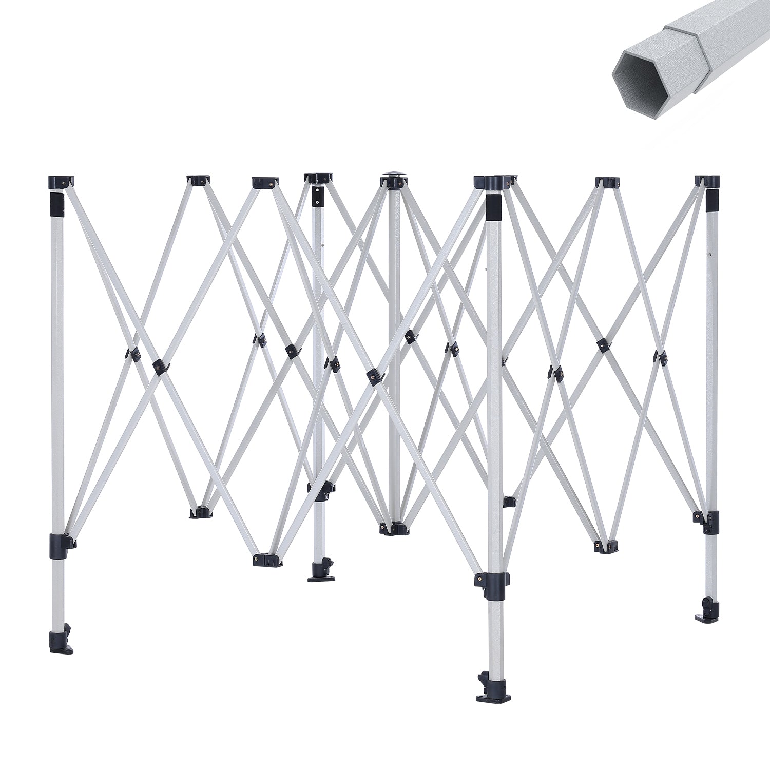 S3 BenchMark Brio Shield - Aluminum-Steel Mix Canopy Frame Only 10x10, 10x15, 10x20