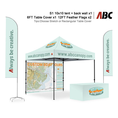 Custom Canopy 10x10 Full Case Vision Super Value Package S1