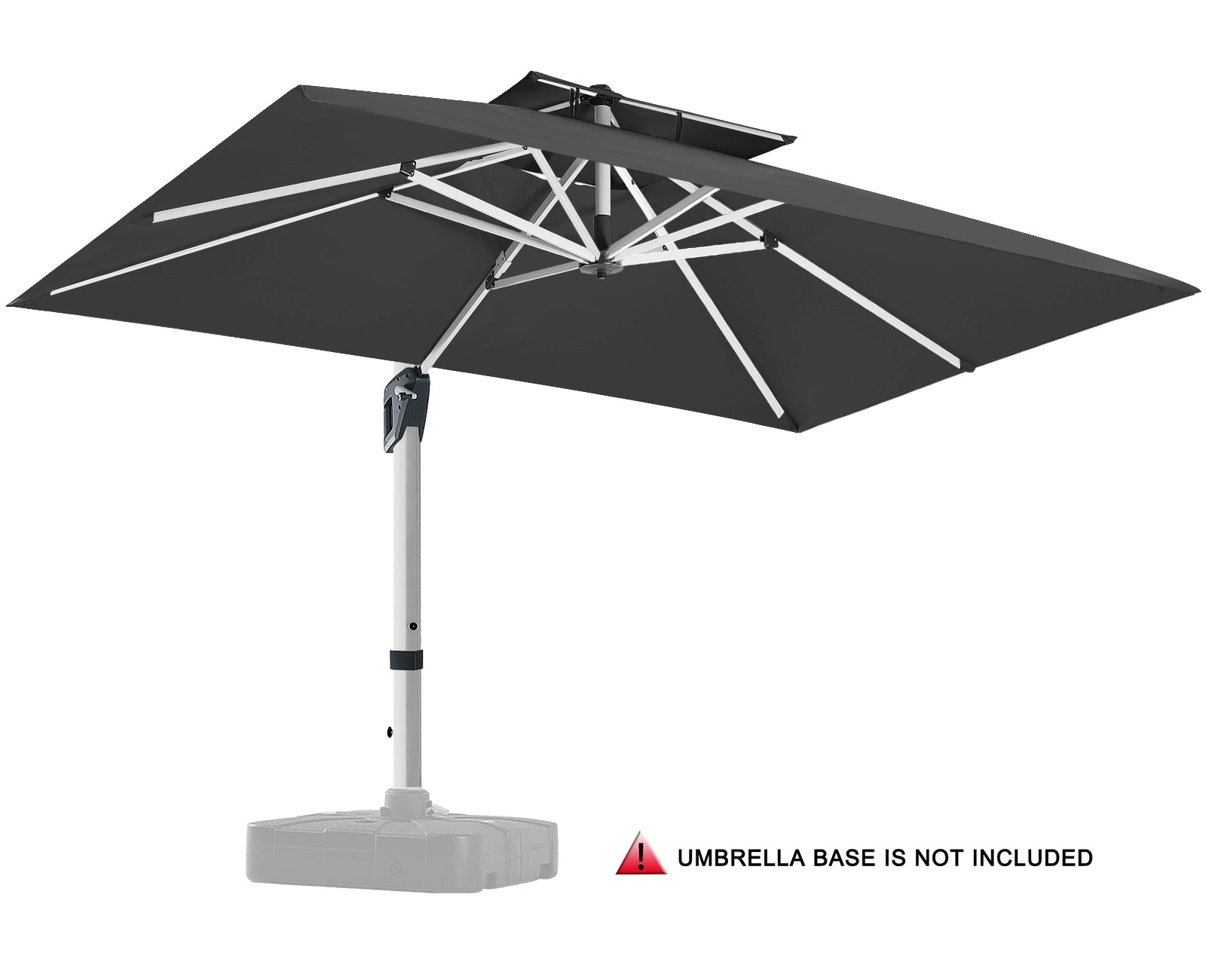 10x13 Cantilever Patio Umbrella Double Top with 360° Rotation – CustomTent by ABCCANOPY
