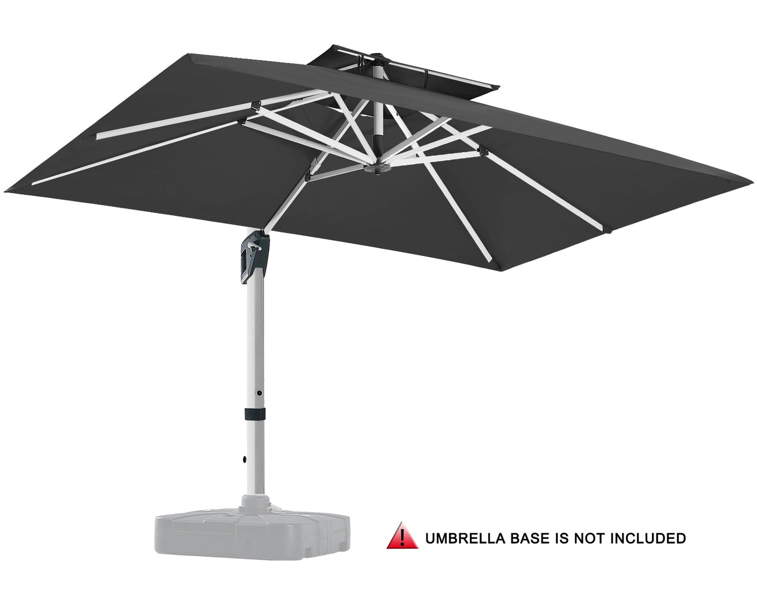 10x13 Cantilever Patio Umbrella Double Top with 360° Rotation – CustomTent by ABCCANOPY