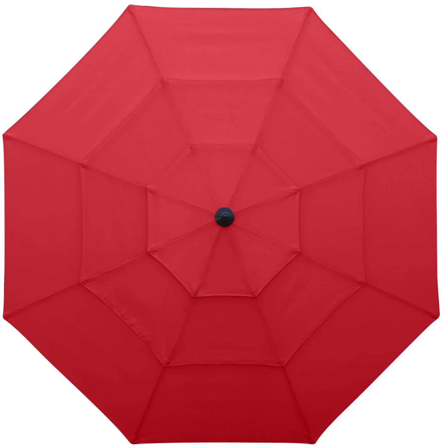 cotton patio umbrella 3 Tiers Patio Umbrella Outdoor Table Umbrella Khaki / 10FT