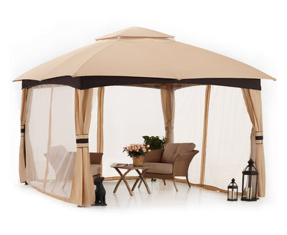 Double Soft-Top Patio Gazebo (Mesh Wall)