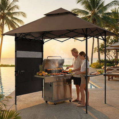 [SALE] 8x5 Grill Gazebo BBQ Outdoor Shelter with LED Light
