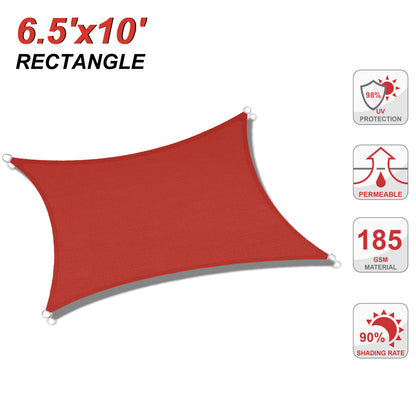 UV Block Sun Shade Sail for Patio, Deck, Backyard（Rectangle）