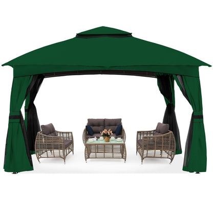 Double Soft-Top Patio Gazebo (Mesh Wall)