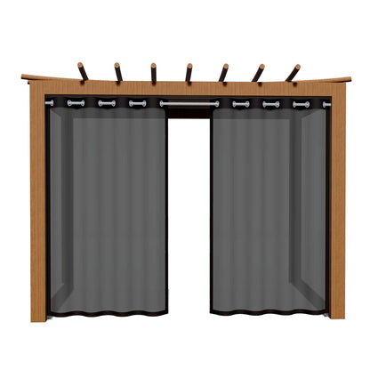 Waterproof Sun Blocking Patio Privacy Drapes with Grommets for Gazebo, Porch, Pergola, Cabana (1 Piece)