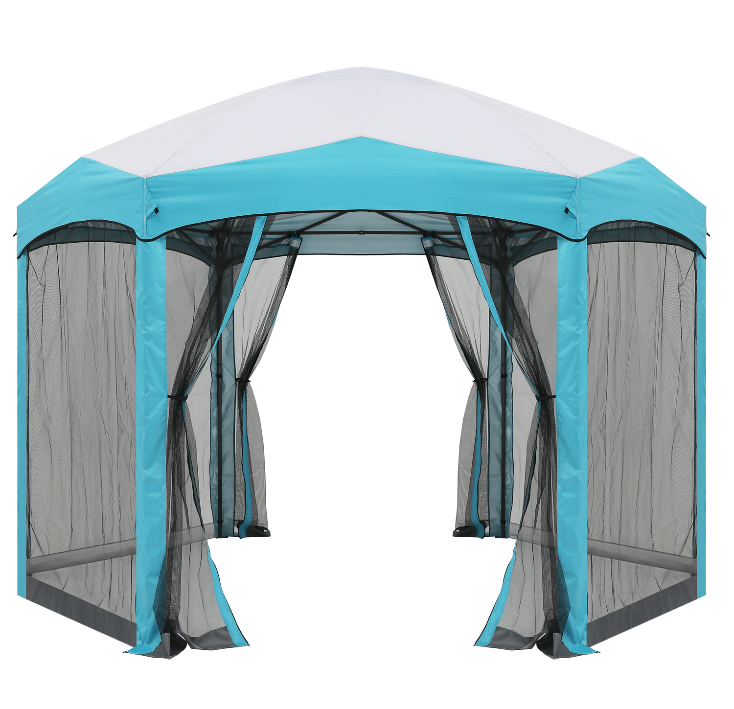 6 Sided Instant Screened Gazebo Outdoor Screen House Room