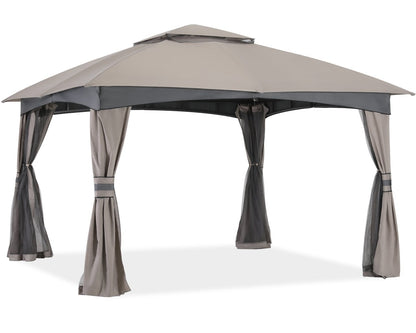 Double Soft-Top Patio Gazebo (Mesh Wall)