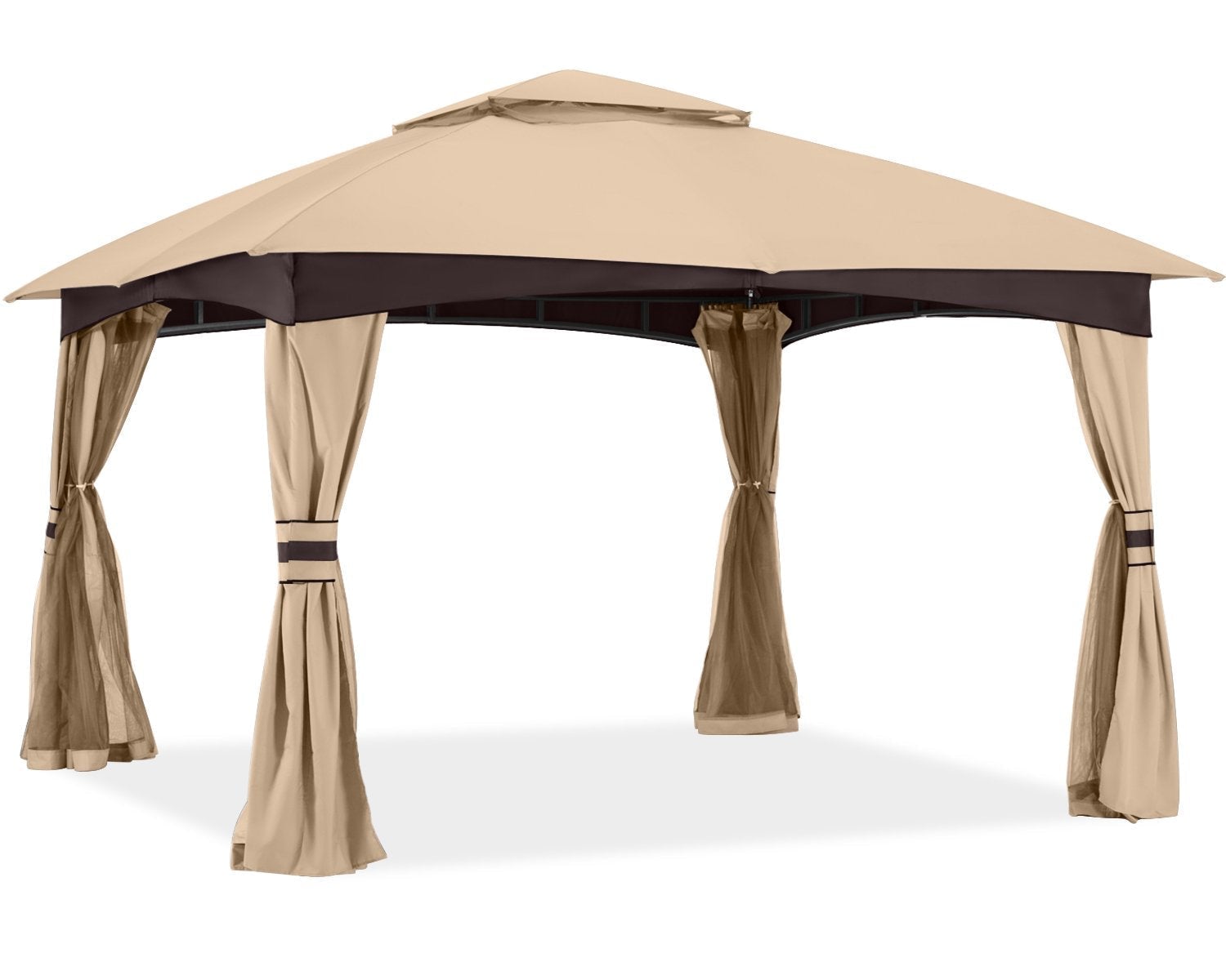 Double Soft-Top Patio Gazebo (Mesh Wall)