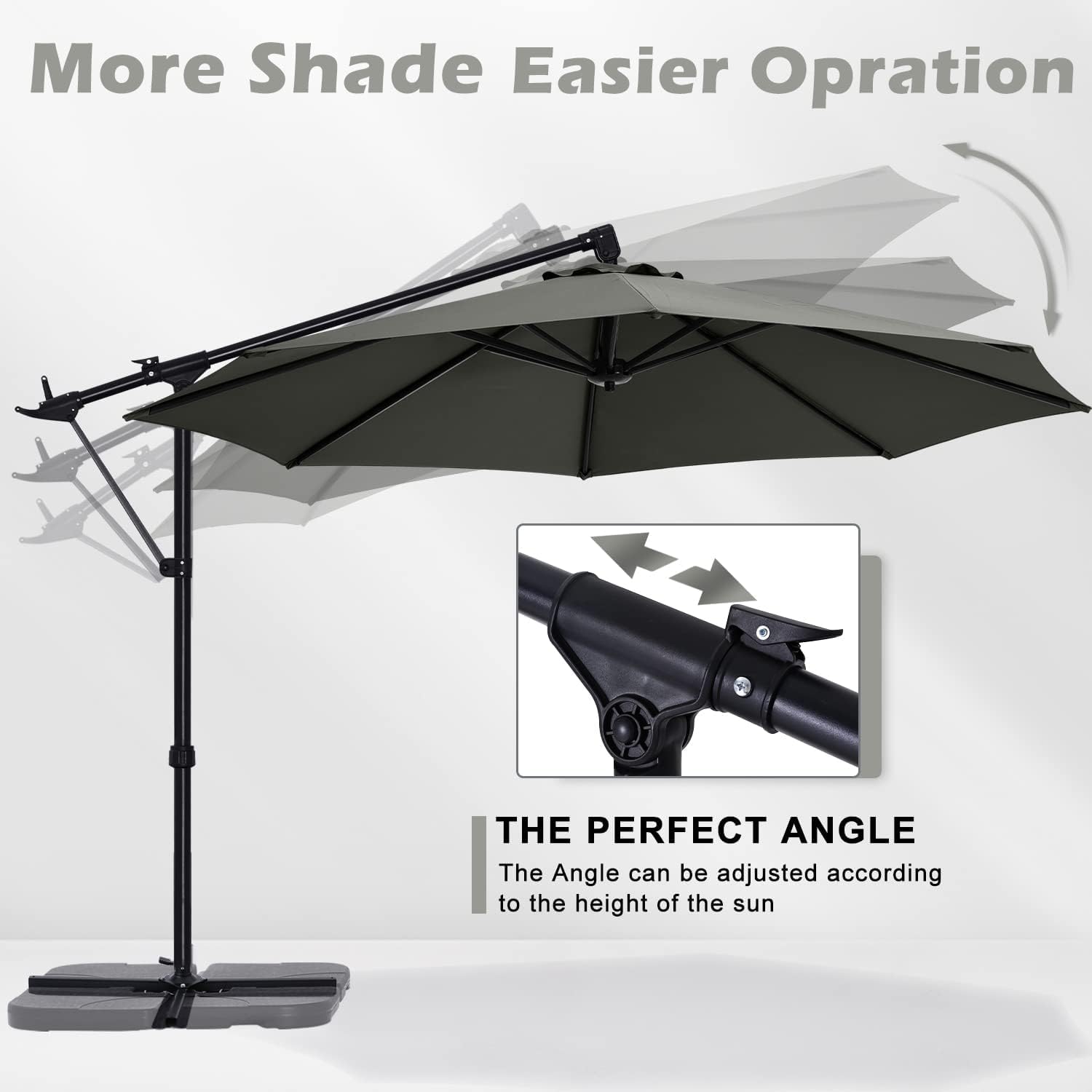 [SALE] Cantilever Umbrella Offset Hanging Patio Umbrella 10FT