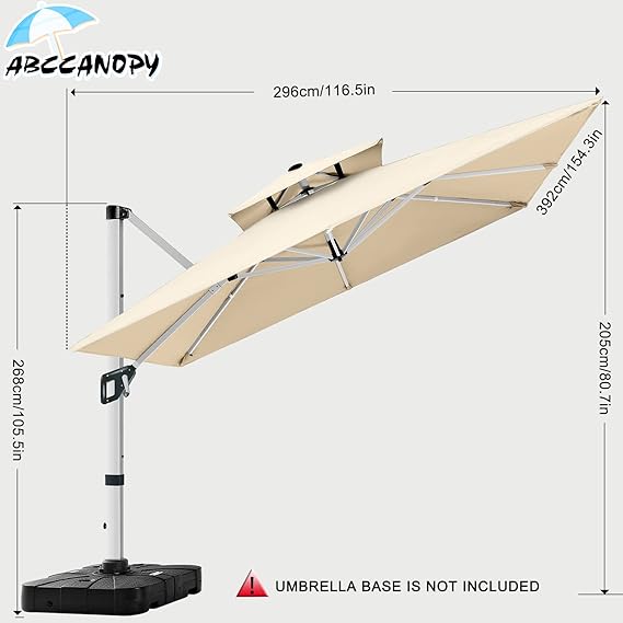 [SALE] Cantilever Patio Umbrella with 360¡ã Rotation
