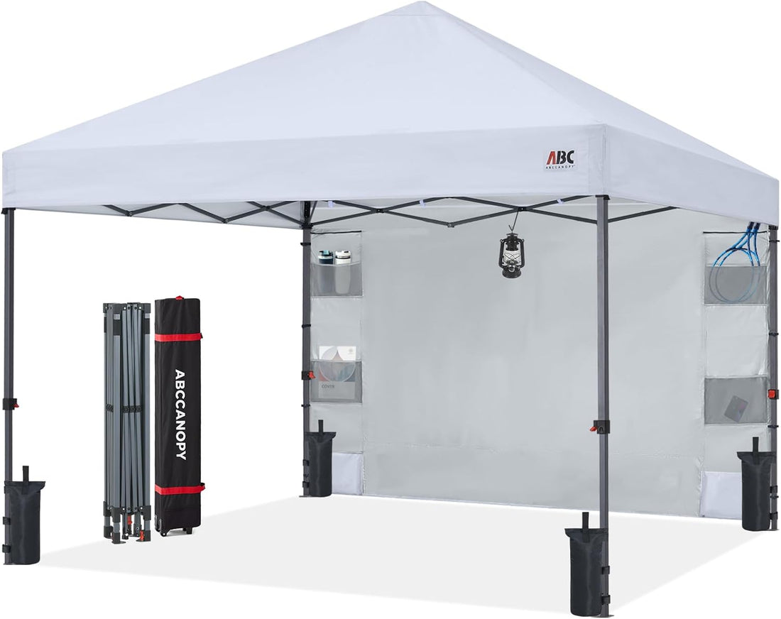 10x10 Pop Up Canopy Tent with Storage Sidewall