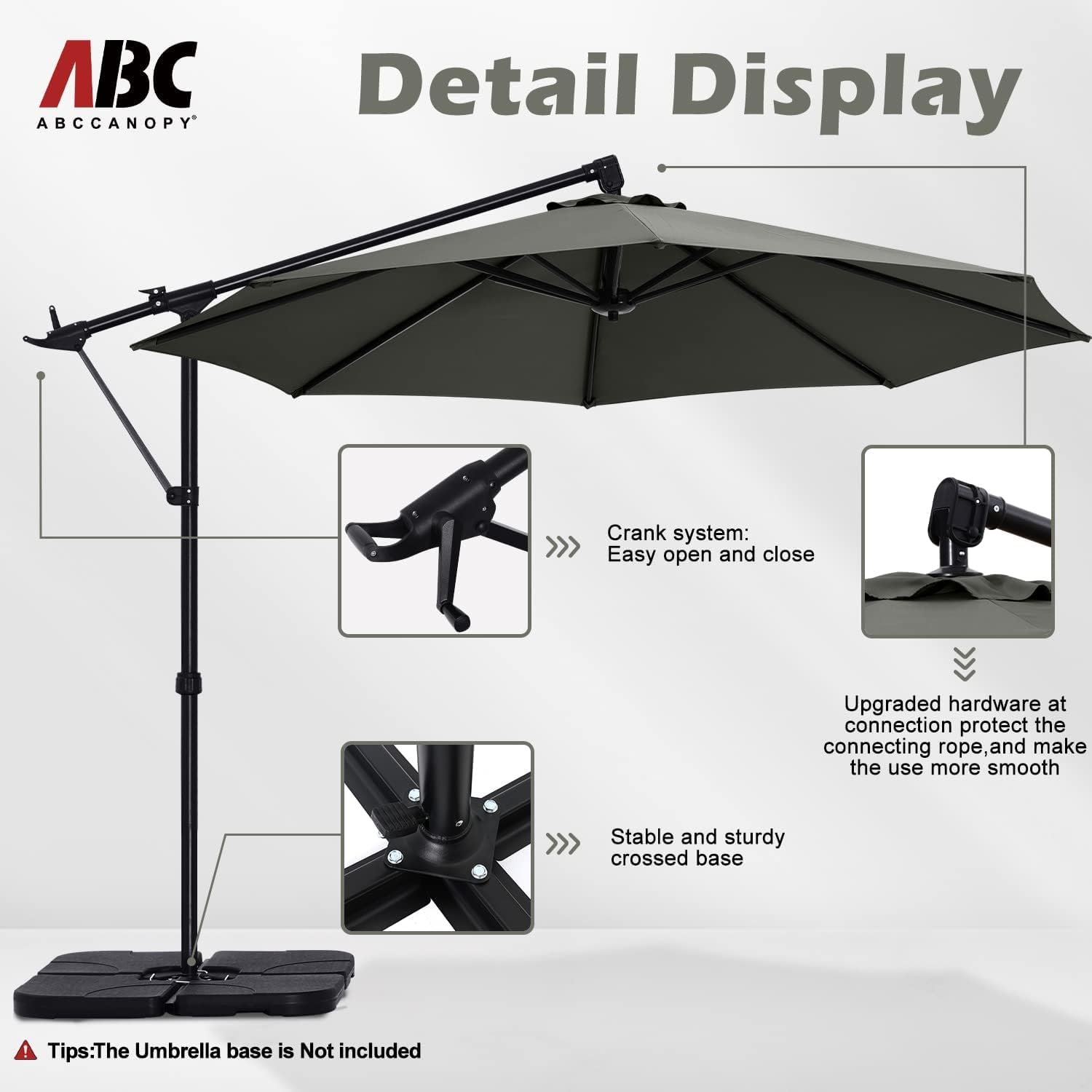 [SALE] Cantilever Umbrella Offset Hanging Patio Umbrella 10FT