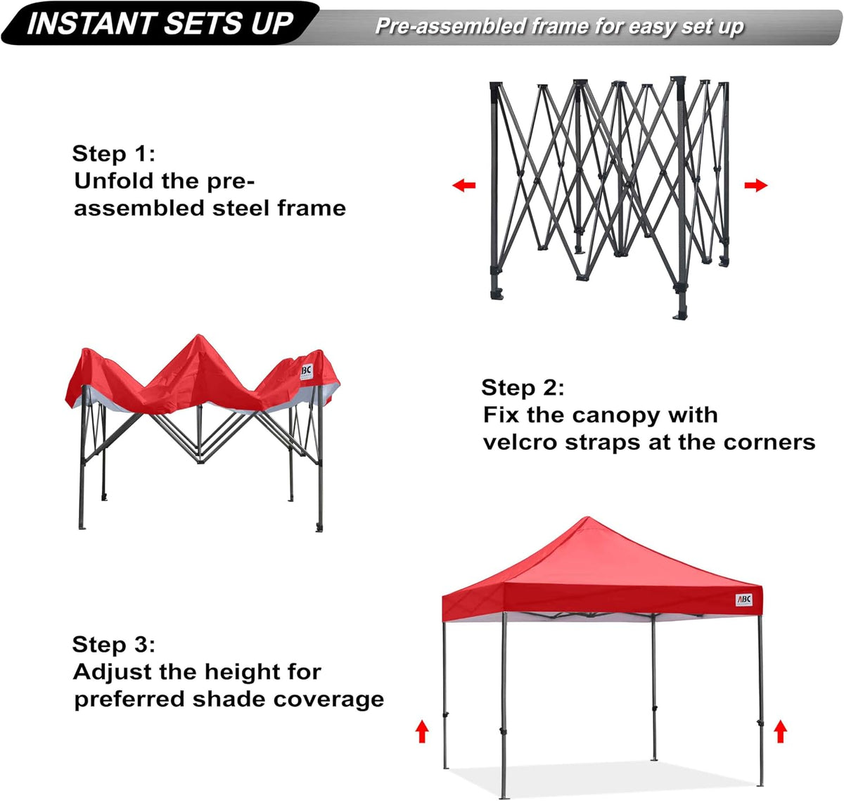 S1 Nova Base®-Lite Commercial Pop Up Canopy Tent 10x10, 10x15, 10x20