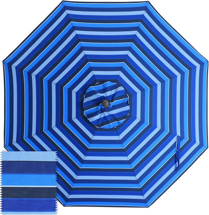 ABCCANOPY 9FT Patio Umbrella Replacement Canopy Only OLEFIN 5-Year Non Fading