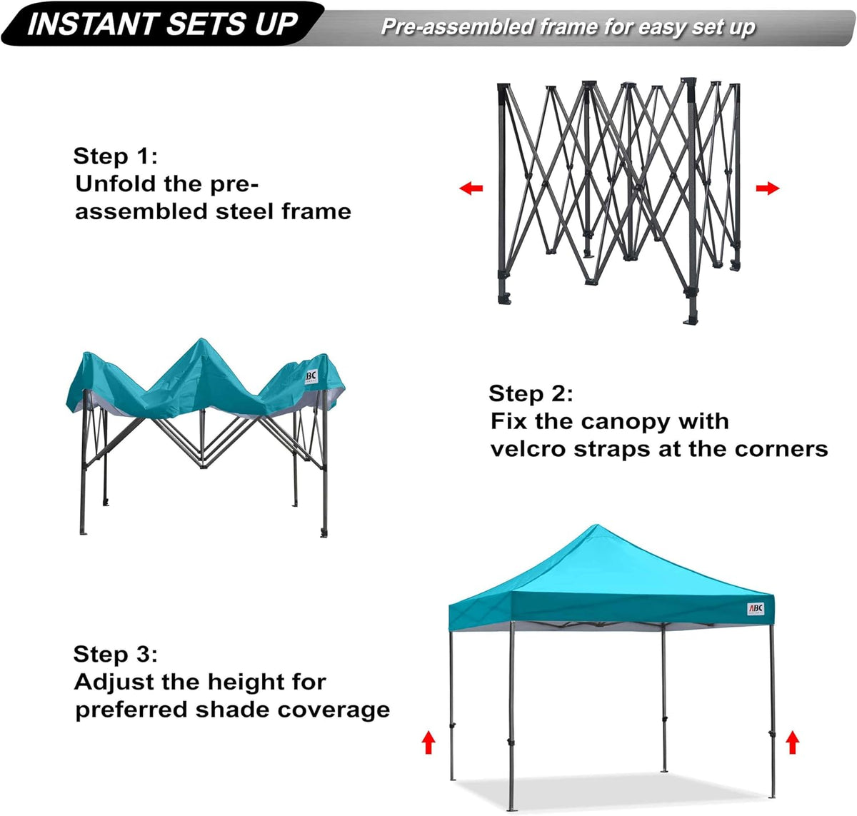 S1 Nova Base®-Lite Commercial Pop Up Canopy Tent 10x10, 10x15, 10x20