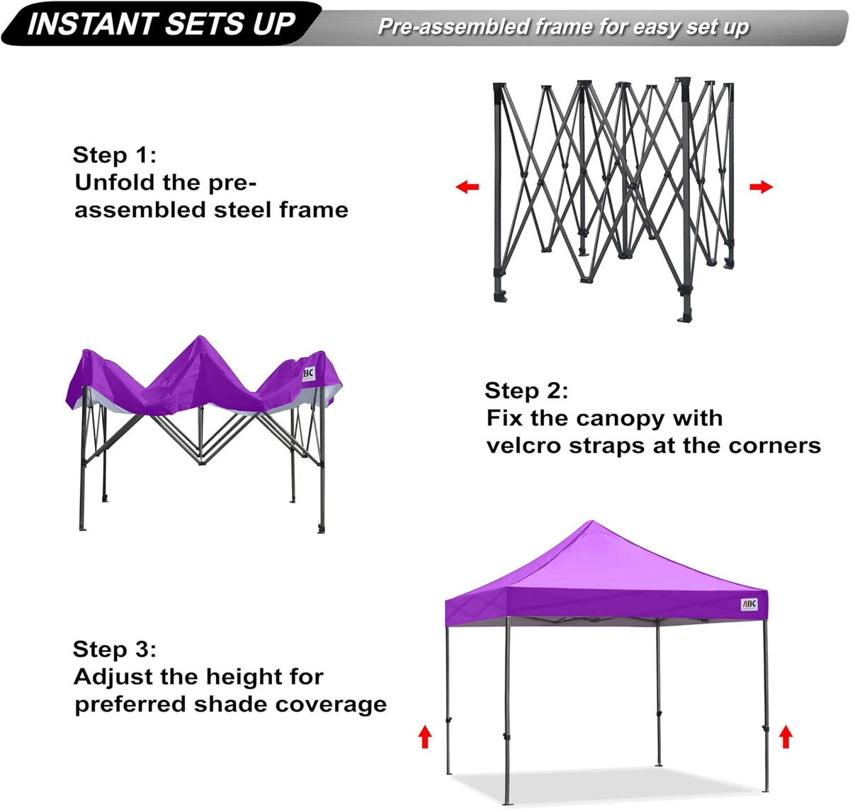 S1 Nova Base®-Lite Commercial Pop Up Canopy Tent 10x10, 10x15, 10x20