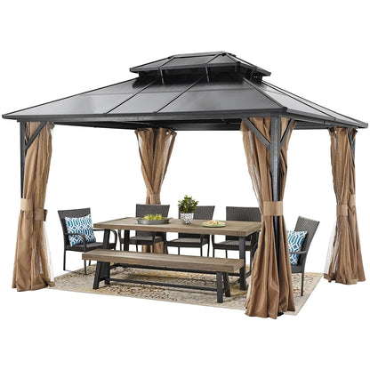ABCCANOPY 10x12 Aluminum Patio Gazebo Double Roof Hardtop