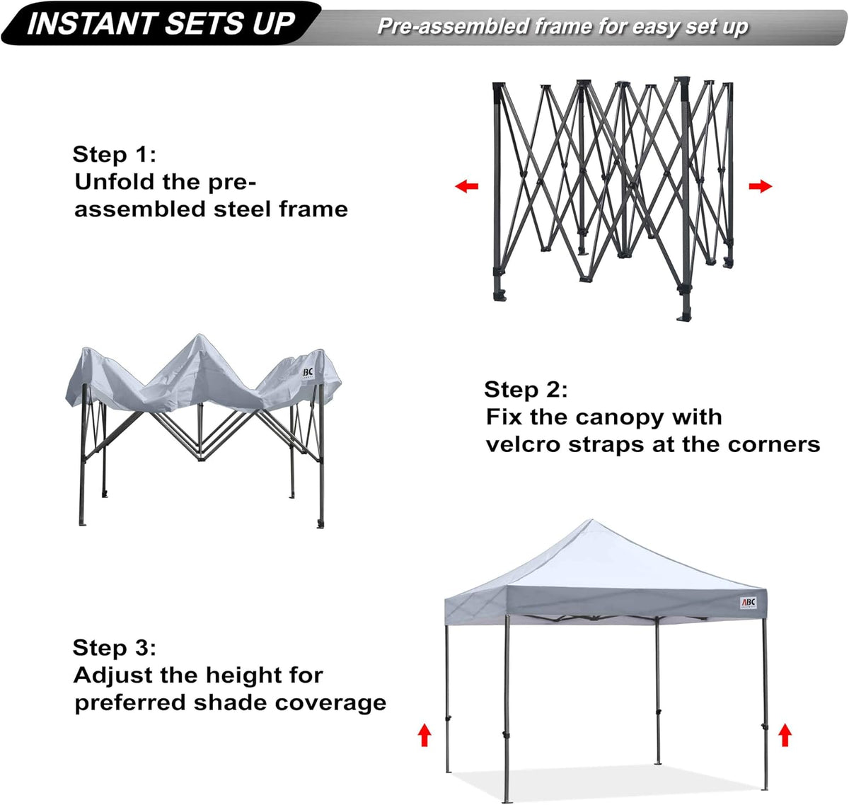 S1 Nova Base®-Lite Commercial Pop Up Canopy Tent 10x10, 10x15, 10x20