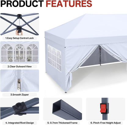 10x20 Pop Up Canopy Tent with Church Window