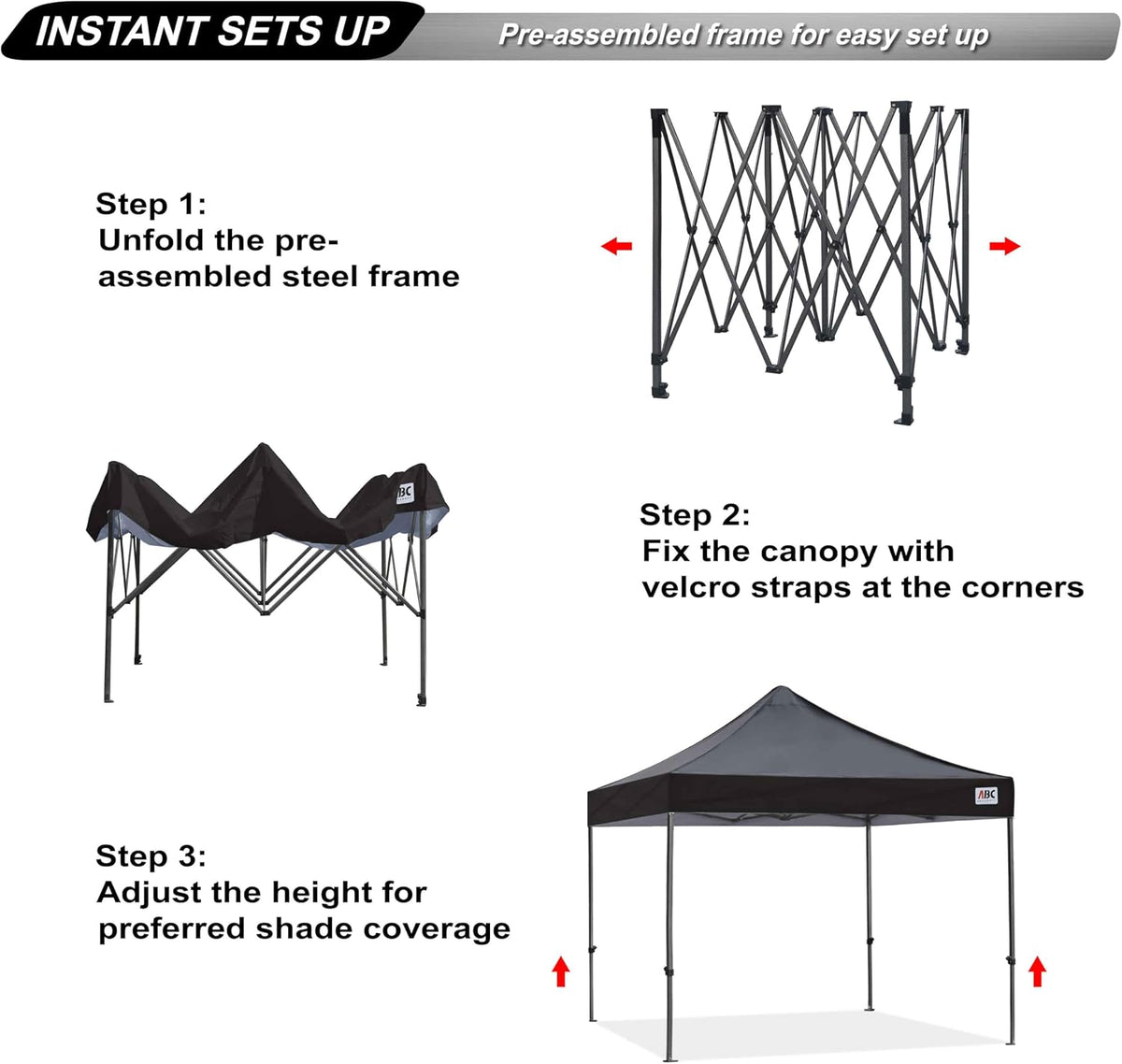 S1 Nova Base®-Lite Commercial Pop Up Canopy Tent 10x10, 10x15, 10x20