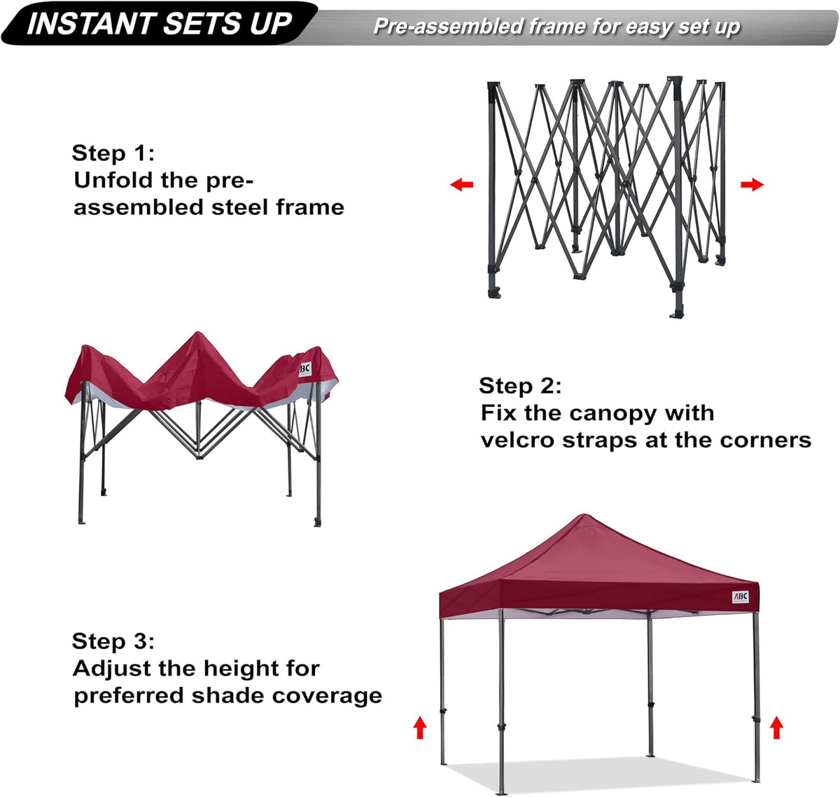 S1 Nova Base®-Lite Commercial Pop Up Canopy Tent 10x10, 10x15, 10x20