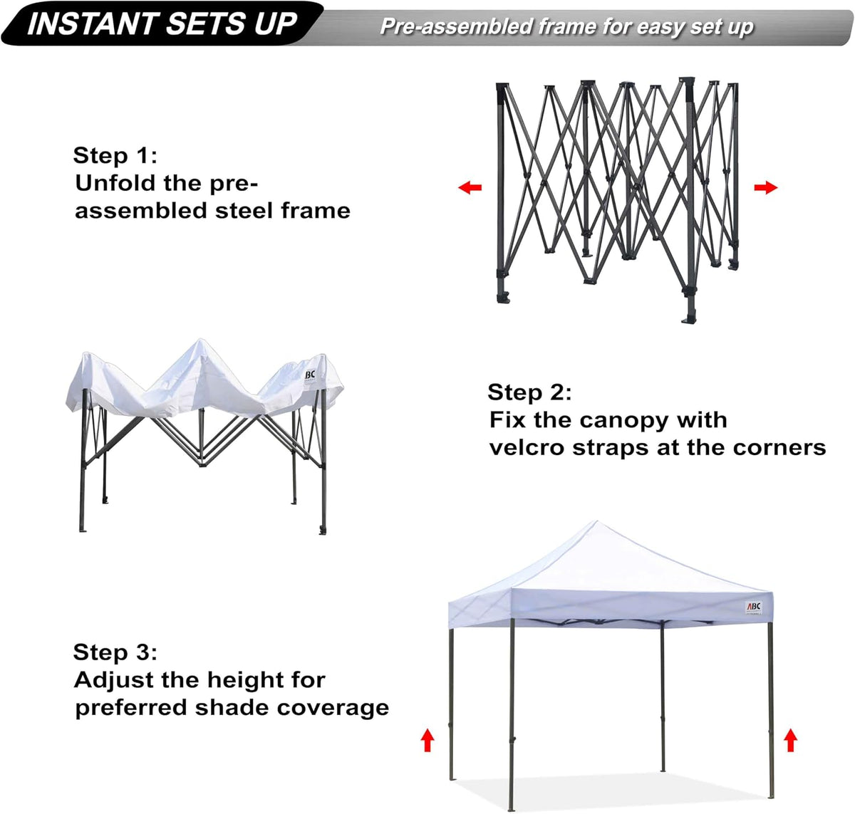 S1 Nova Base®-Lite Commercial Pop Up Canopy Tent 10x10, 10x15, 10x20