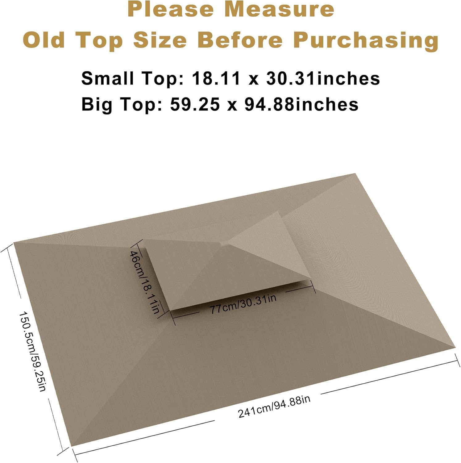 8x5 Grill Shelter Replacement Canopy Roof Only