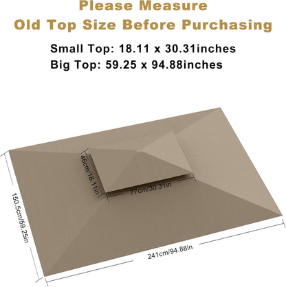 8x5 Grill Shelter Replacement Canopy Roof Only