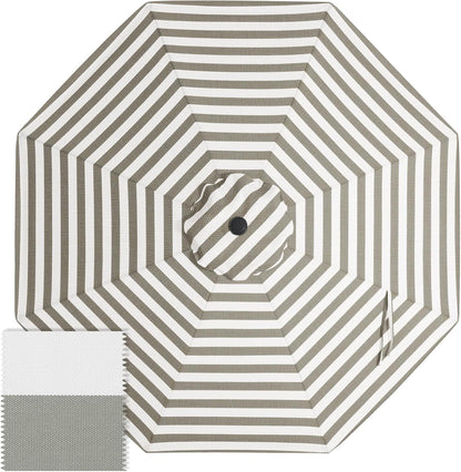 ABCCANOPY 9FT Patio Umbrella Replacement Canopy Only OLEFIN 5-Year Non Fading