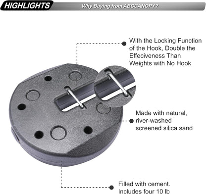 Canopy Weights with Lock Design