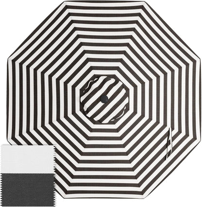 ABCCANOPY 9FT Patio Umbrella Replacement Canopy Only OLEFIN 5-Year Non Fading