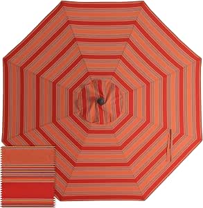 ABCCANOPY 9FT Patio Umbrella Replacement Canopy Only OLEFIN 5-Year Non Fading