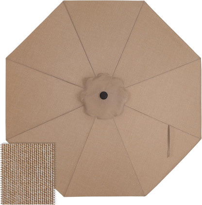ABCCANOPY 9FT Patio Umbrella Replacement Canopy Only OLEFIN 5-Year Non Fading