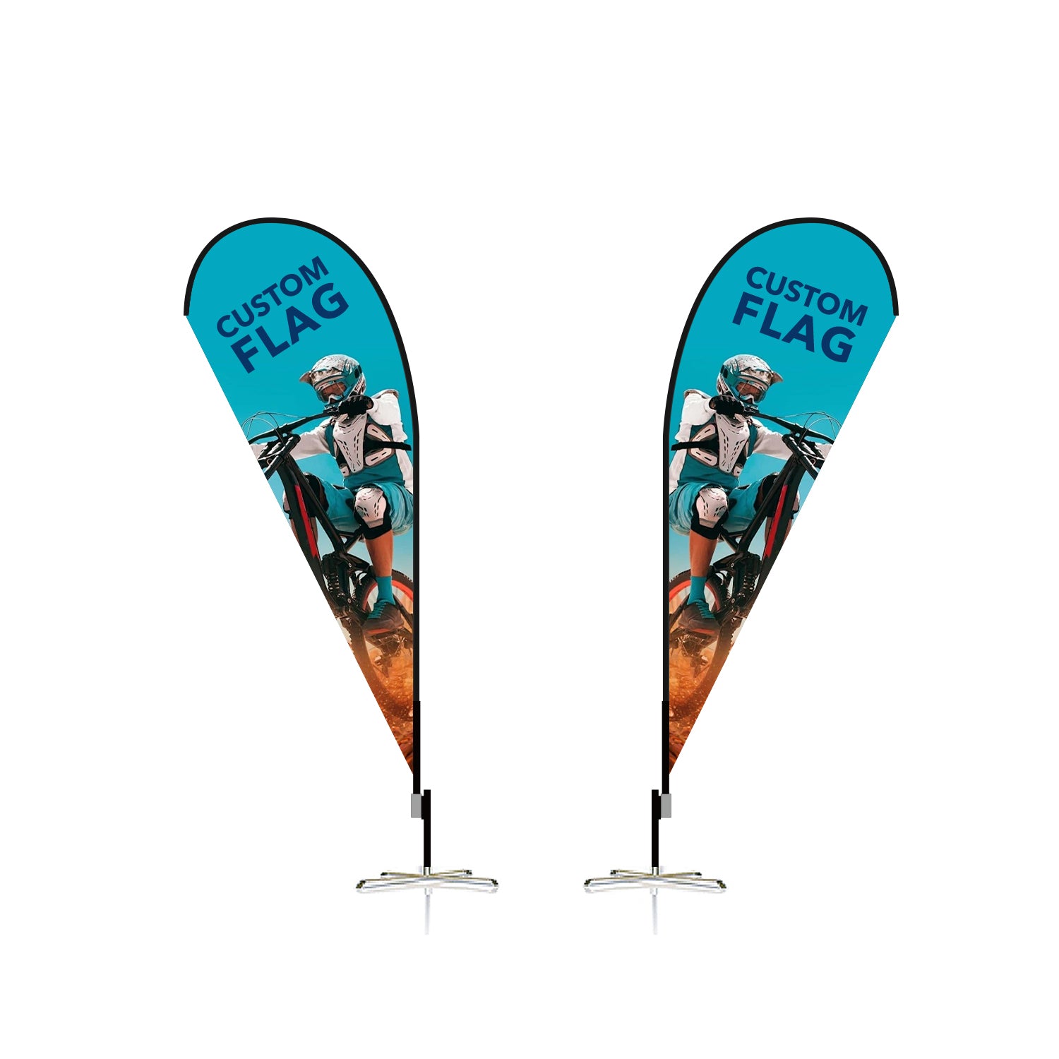 Custom Teardrop Flag 8FT/10FT/12FT (1 Flag)