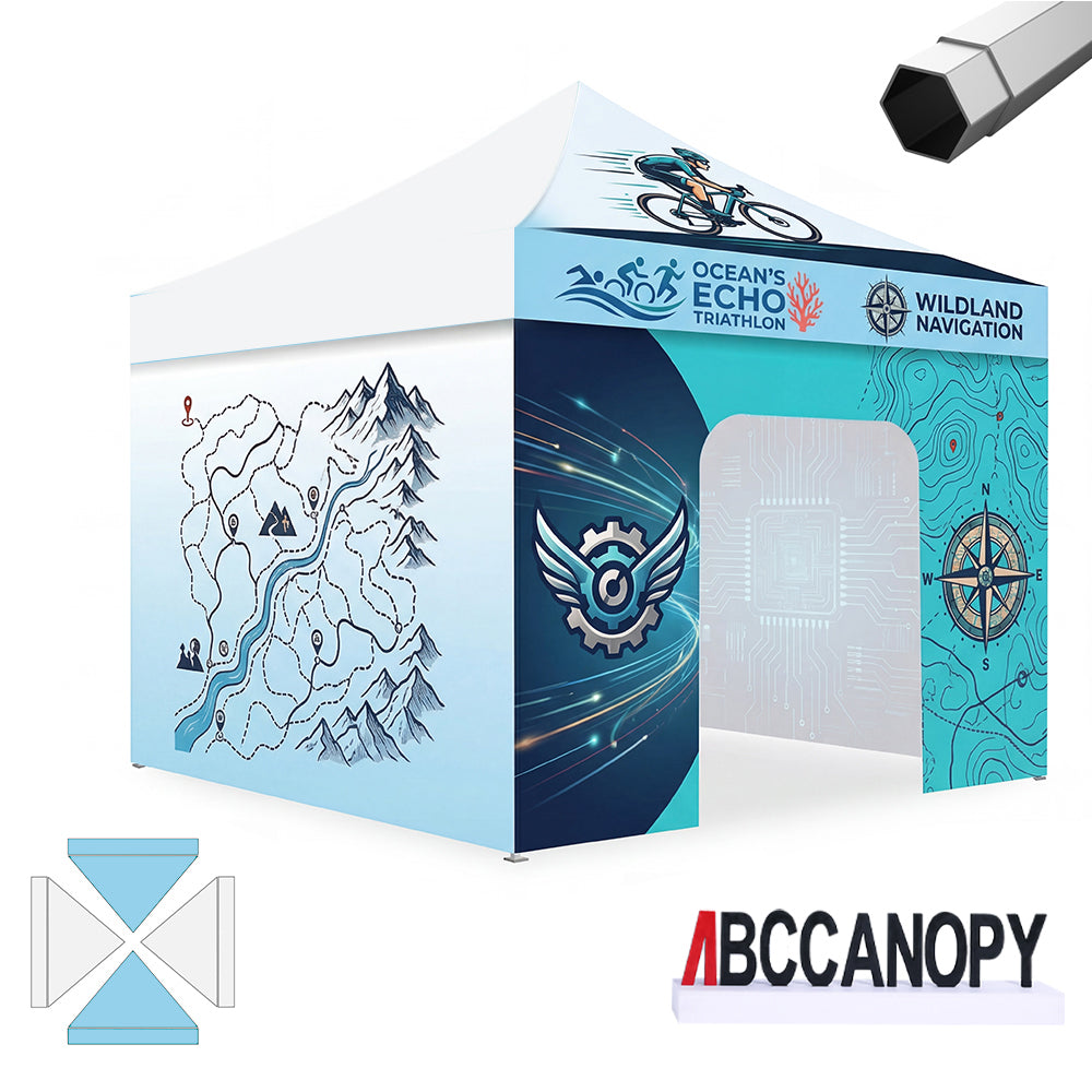 Custom Canopy Tent Pop Up Shelter (S1 Nova Base-Frame) - 8x8, 10x10, 10x15, 10x20