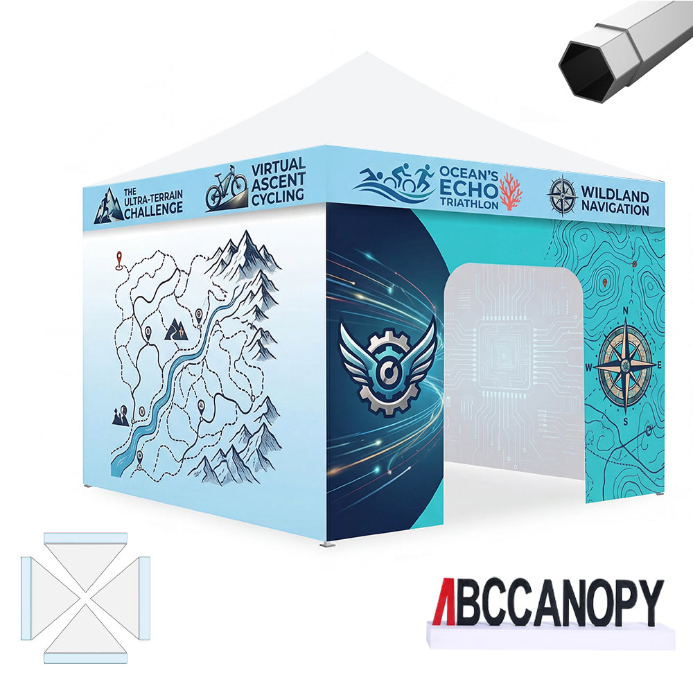 Custom Canopy Tent Pop Up Shelter (S1 Nova Base-Frame) - 8x8, 10x10, 10x15, 10x20