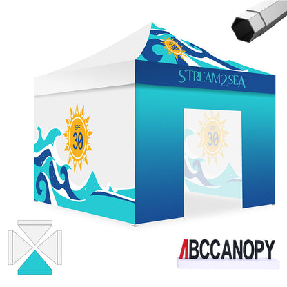Custom Canopy Tent Pop Up Shelter (S1 Nova Base-Frame) - 8x8, 10x10, 10x15, 10x20