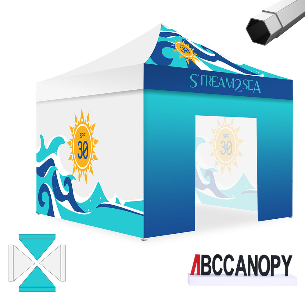 Custom Canopy Tent Pop Up Shelter (S1 Nova Base-Frame) - 8x8, 10x10, 10x15, 10x20