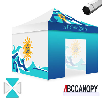 Custom Canopy Tent Pop Up Shelter (S1 Nova Base-Frame) - 8x8, 10x10, 10x15, 10x20