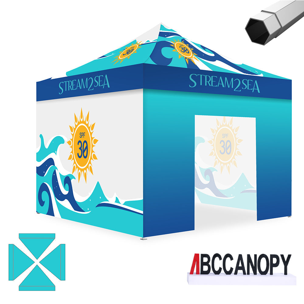 Custom Canopy Tent Pop Up Shelter (S1 Nova Base-Frame) - 8x8, 10x10, 10x15, 10x20